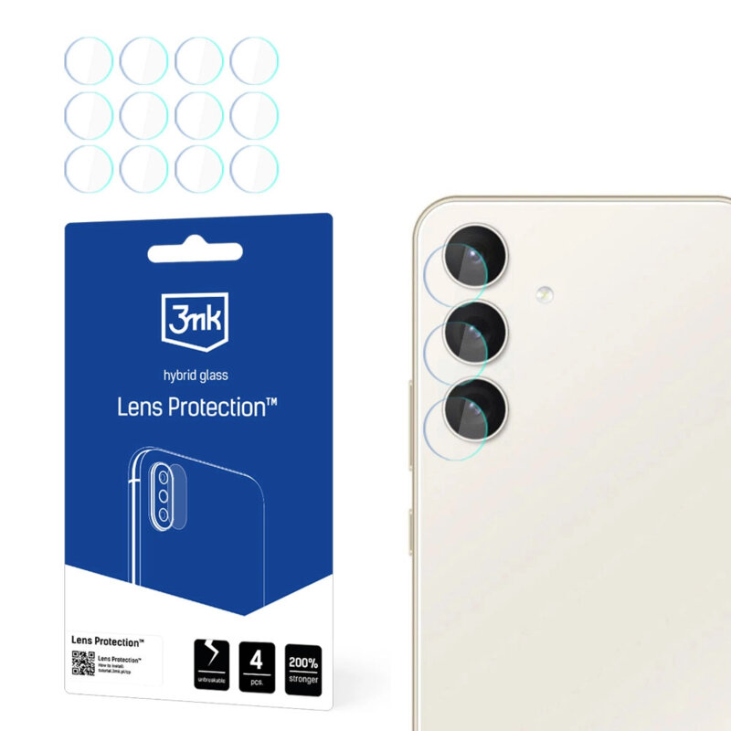 [Pachet 4x] Folie Samsung Galaxy S24 3mk Lens Protection, transparenta