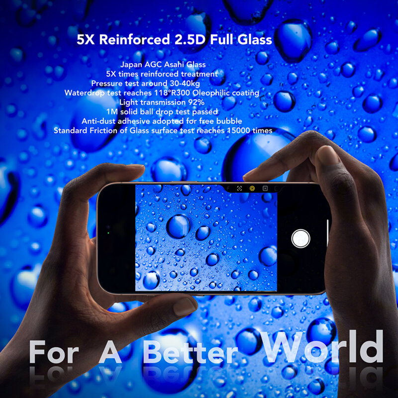 Folie sticla iPhone 17 Pro Max ANANK 2.5D Full Glass Screen Protector, negru
