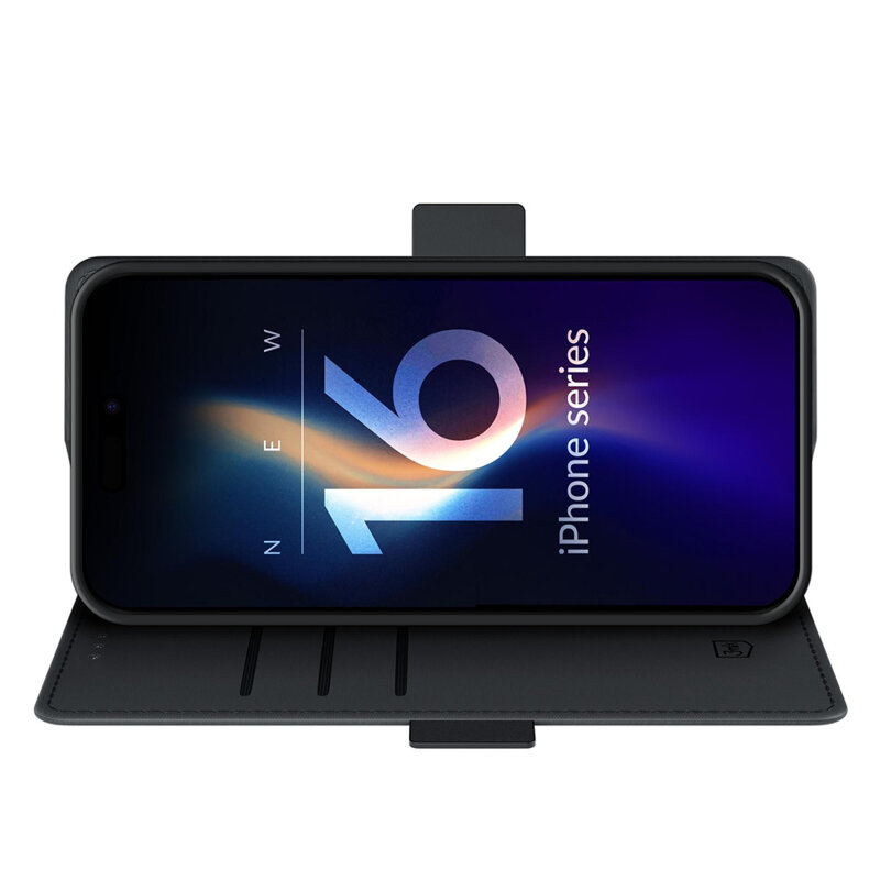 Husa iPhone 16 Pro 3mk Wallet Case, negru