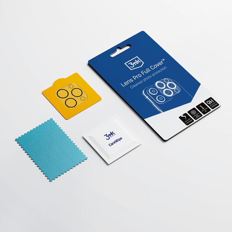 Folie iPhone 16 Pro Max 3mk Lens Pro Full Cover, transparenta