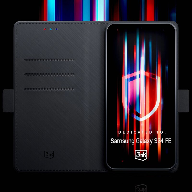 Husa Samsung Galaxy S24 FE 3mk Wallet Case, negru