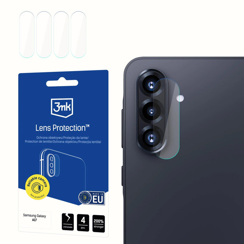 [Pachet 4x] Folie Samsung Galaxy A17 5G 3mk Lens Protection, transparenta