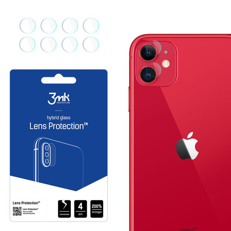 [Pachet 4x] Folie iPhone 11 3mk Lens Protection, transparenta