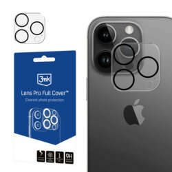 Folie iPhone 13 Pro 3mk Lens Pro Full Cover, transparenta