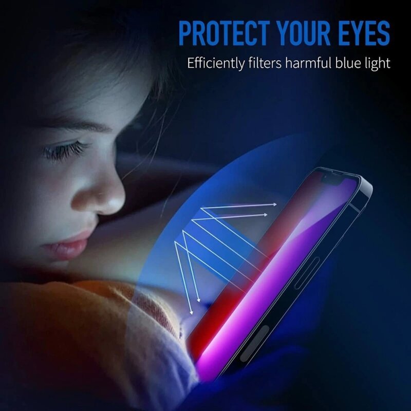 Folie sticla iPhone 17 Pro ANANK 2.5D 5X Reinforced Anti-blue Light Screen Protector, negru