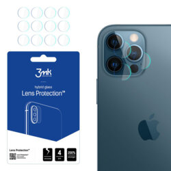 [Pachet 4x] Folie iPhone 12 Pro 3mk Lens Protection, transparenta