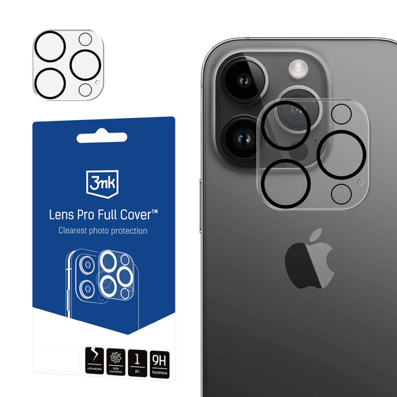 Folie iPhone 12 Pro 3mk Lens Pro Full Cover, transparenta