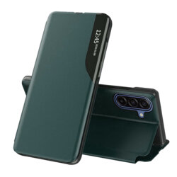 Husa Samsung Galaxy A17 5G Eco Leather View flip tip carte, verde