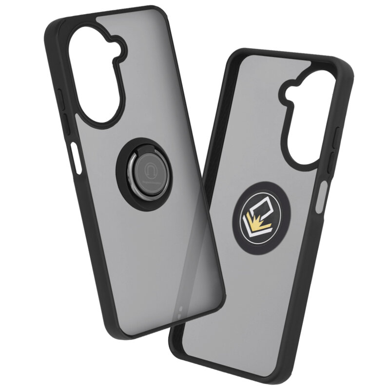 Husa Xiaomi Redmi A5 4G (Standard) Techsuit Glinth cu inel suport stand magnetic, negru