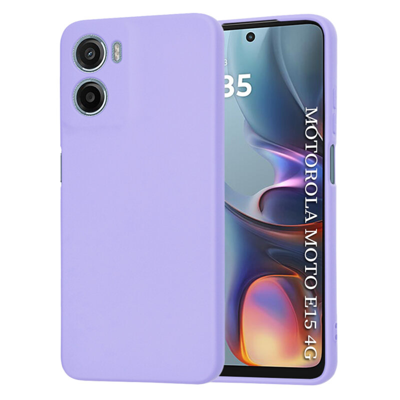 Husa silicon Motorola Moto E15 Techsuit SoftFlex, violet