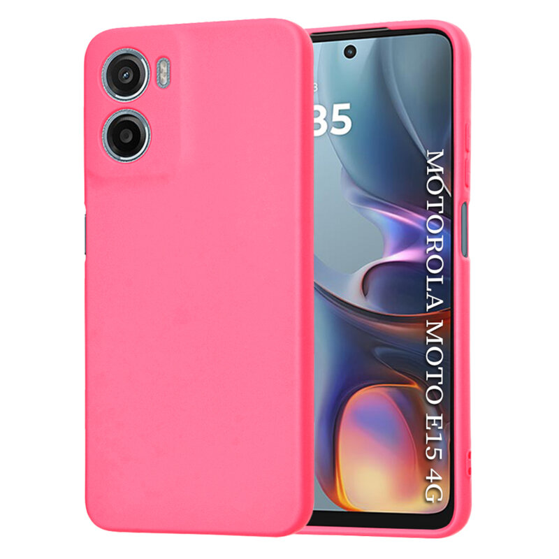 Husa silicon Motorola Moto E15 Techsuit SoftFlex, fucsia