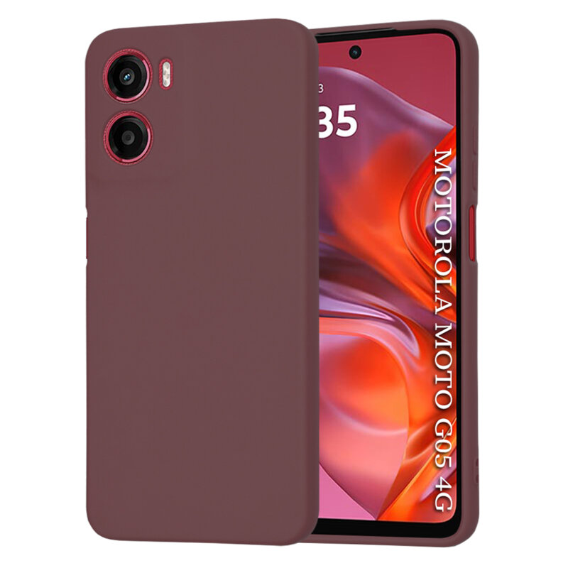 Husa silicon Motorola Moto G05 Techsuit SoftFlex, bordo
