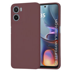 Husa silicon Motorola Moto E15 Techsuit SoftFlex, bordo