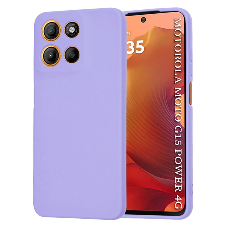 Husa silicon Motorola Moto G15 Power Techsuit SoftFlex, violet