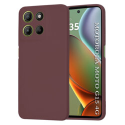 Husa silicon Motorola Moto G15 Techsuit SoftFlex, bordo