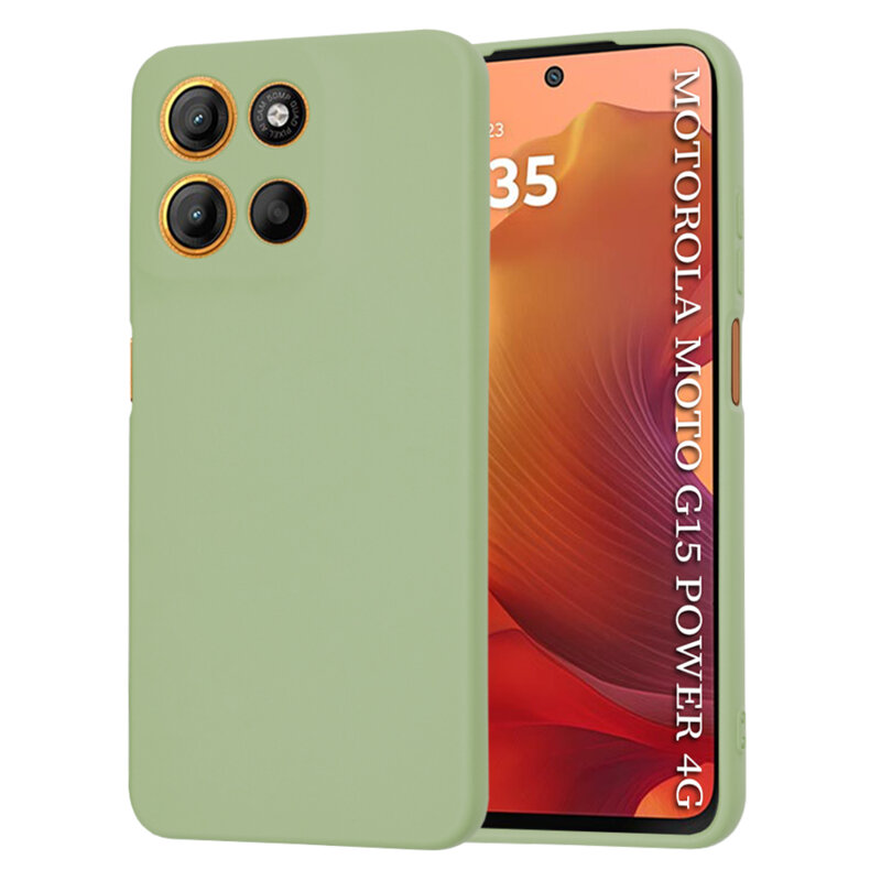 Husa silicon Motorola Moto G15 Power Techsuit SoftFlex, verde