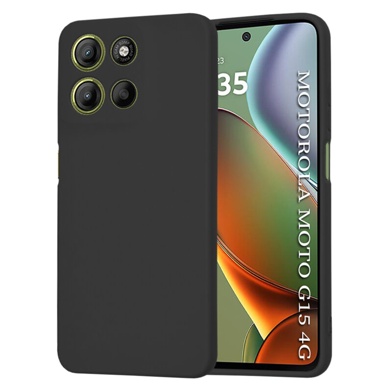 Husa silicon Motorola Moto G15 Techsuit SoftFlex, negru