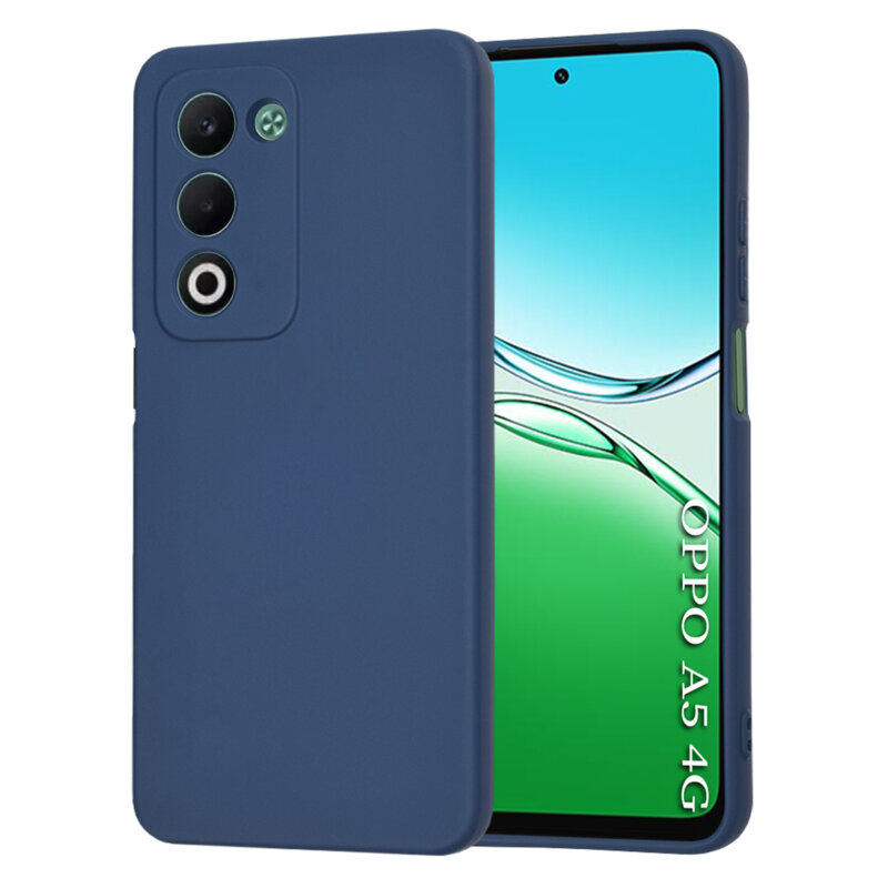 Husa silicon Oppo A5 4G Techsuit SoftFlex, bleumarin