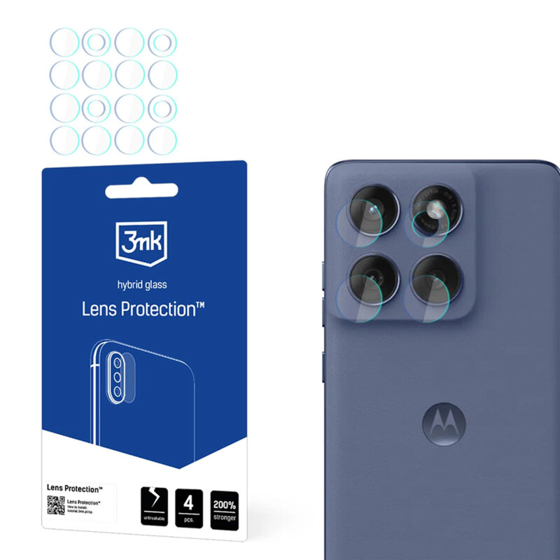 [Pachet 4x] Folie Motorola Edge 60 Fusion 3mk Lens Protection, transparenta