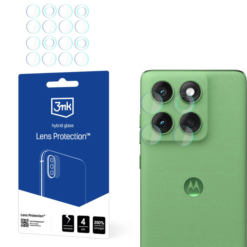 [Pachet 4x] Folie Motorola Edge 60 3mk Lens Protection, transparenta