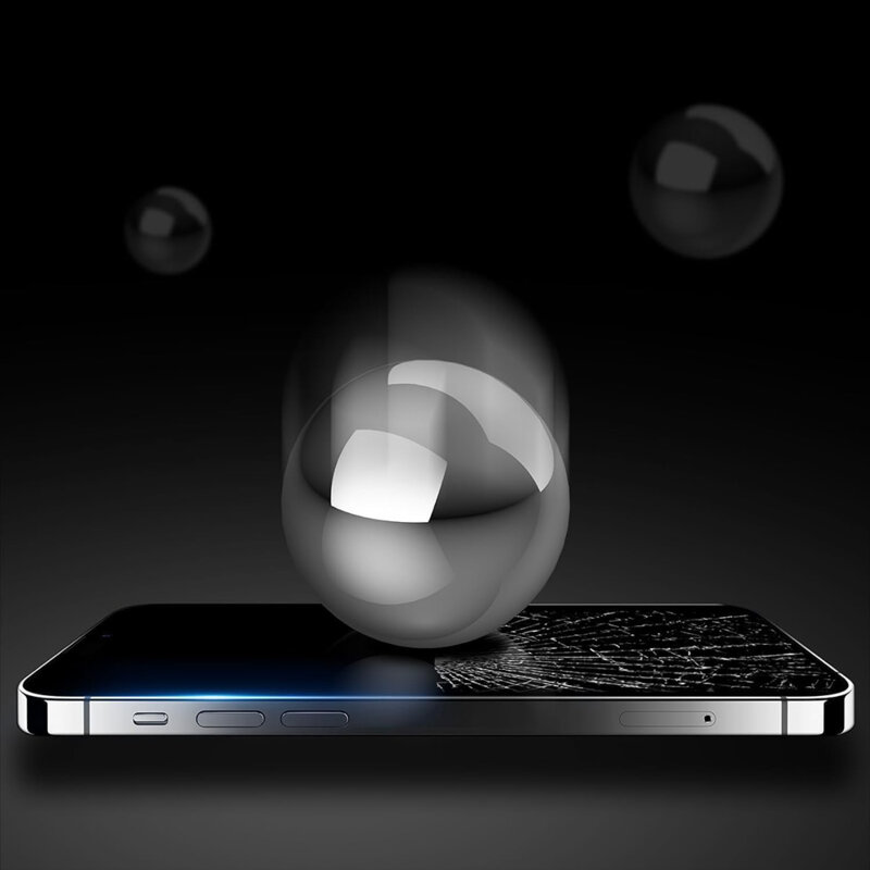 Folie sticla iPhone 17 Pro Max ANANK 3D Anti-crack 5X Reinforced Screen Protector, negru