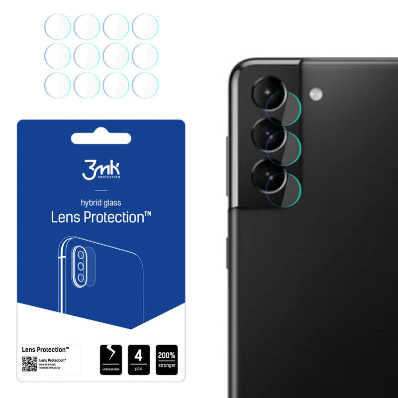 [Pachet 4x] Folie Samsung Galaxy S21 5G 3mk Lens Protection, transparenta