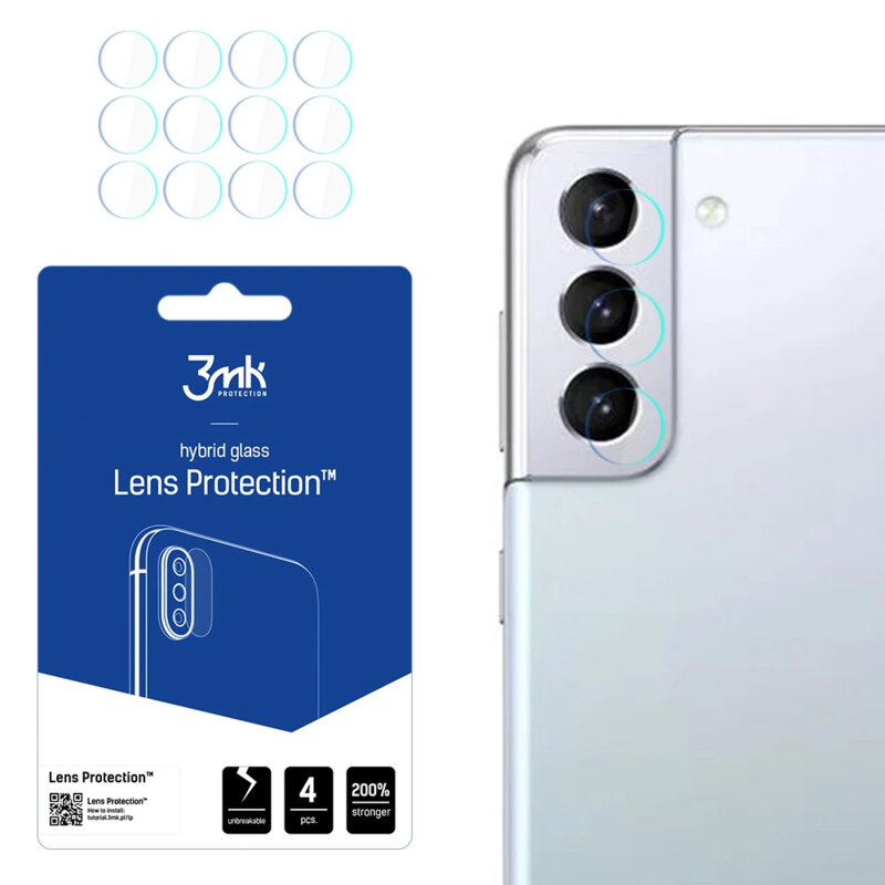 [Pachet 4x] Folie Samsung Galaxy S22 5G 3mk Lens Protection, transparenta