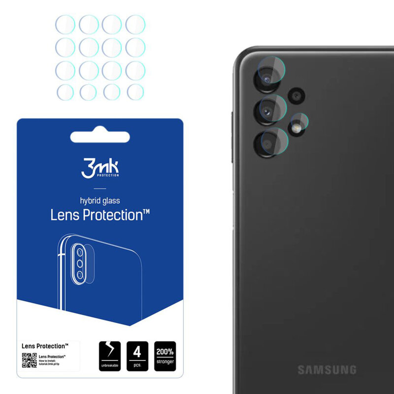 [Pachet 4x] Folie Samsung Galaxy A13 4G 3mk Lens Protection, transparenta