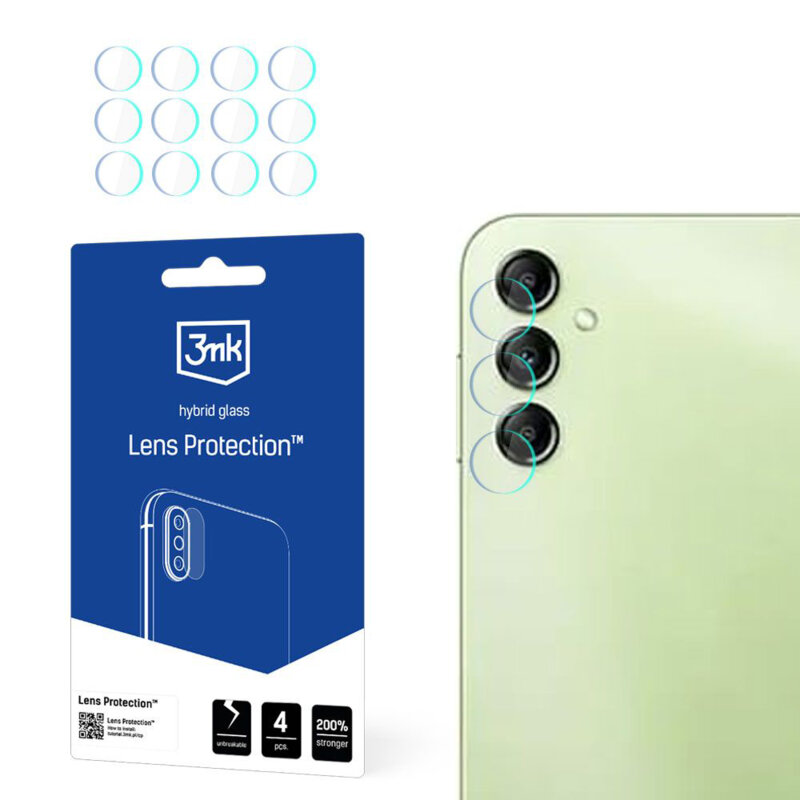 [Pachet 4x] Folie Samsung Galaxy A14 4G 3mk Lens Protection, transparenta