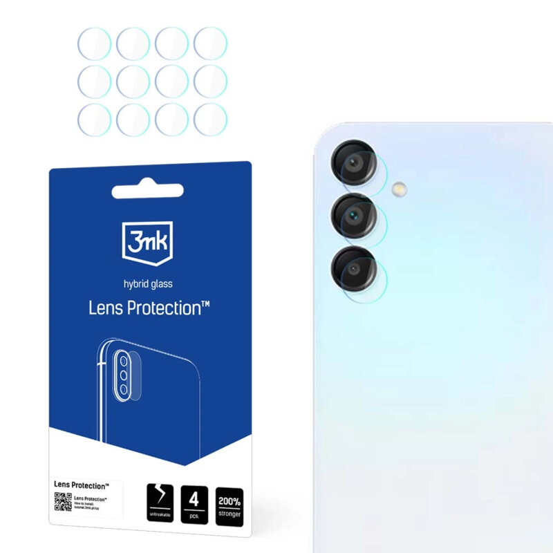 [Pachet 4x] Folie Samsung Galaxy A15 5G 3mk Lens Protection, transparenta