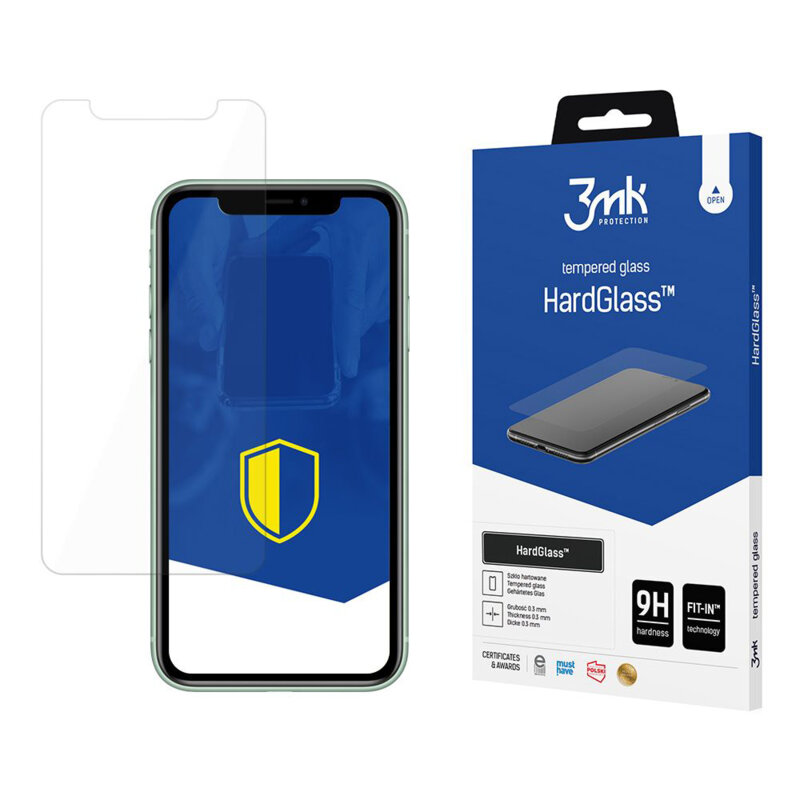 Folie sticla iPhone 11 3mk HardGlass, transparenta
