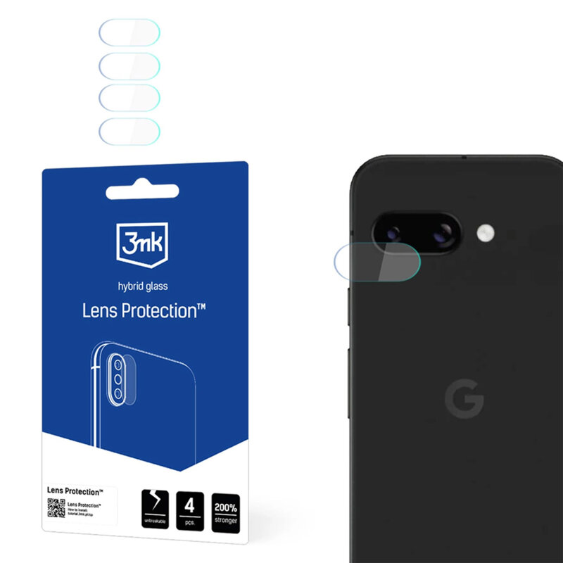 [Pachet 4x] Folie Google Pixel 9a 3mk Lens Protection, transparenta