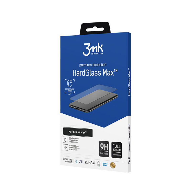 Folie sticla iPhone 16 Pro 3mk HardGlass Max, negru