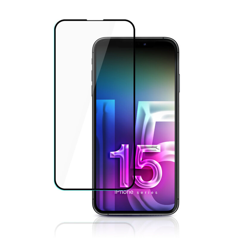 Folie sticla iPhone 15 3mk HardGlass Max Lite, negru