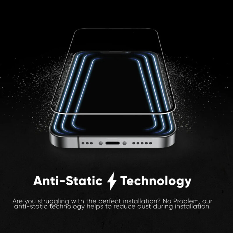 Folie sticla iPhone 17 Air ANANK 3D Invisible 5X Reinforced Edge to Edge, negru