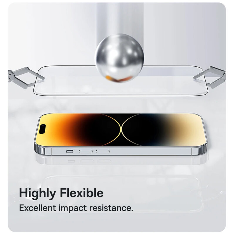 Folie sticla iPhone 17 Pro ANANK 2.5D 5X Reinforced Full Glass Screen Protector, negru