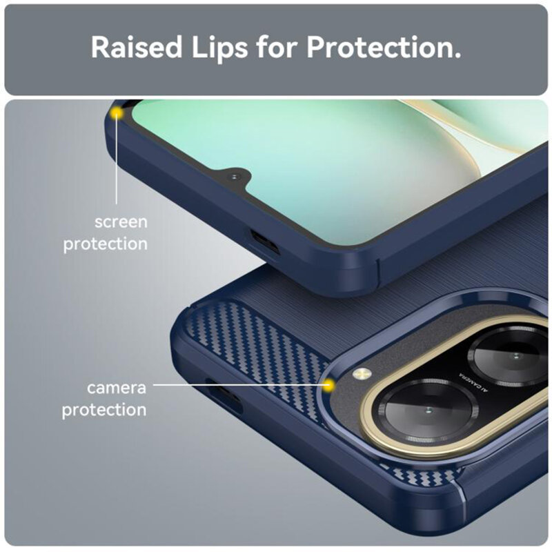 Husa Xiaomi Redmi A5 4G (Standard) Techsuit Carbon Silicone, albastru