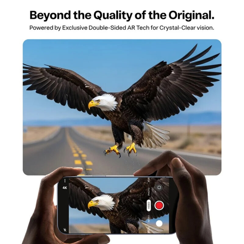 Folie camera iPhone 17 Pro Torras Lensguard Camera Protector, negru