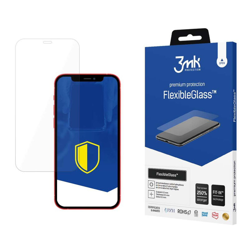 Folie iPhone 12 3mk FlexibleGlass, transparenta