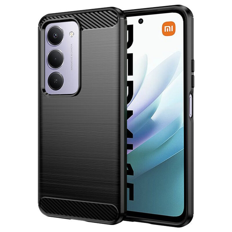 Husa Xiaomi Redmi 15 5G Techsuit Carbon Silicone, negru
