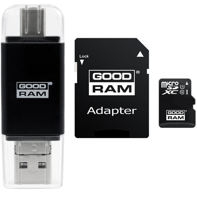 Card de memorie GOODRAM Micro SDHC Class 10 32 GB UHS-I + Adaptor SD si Card Reader Type-C