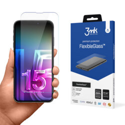 Folie iPhone 15 3mk FlexibleGlass, transparenta