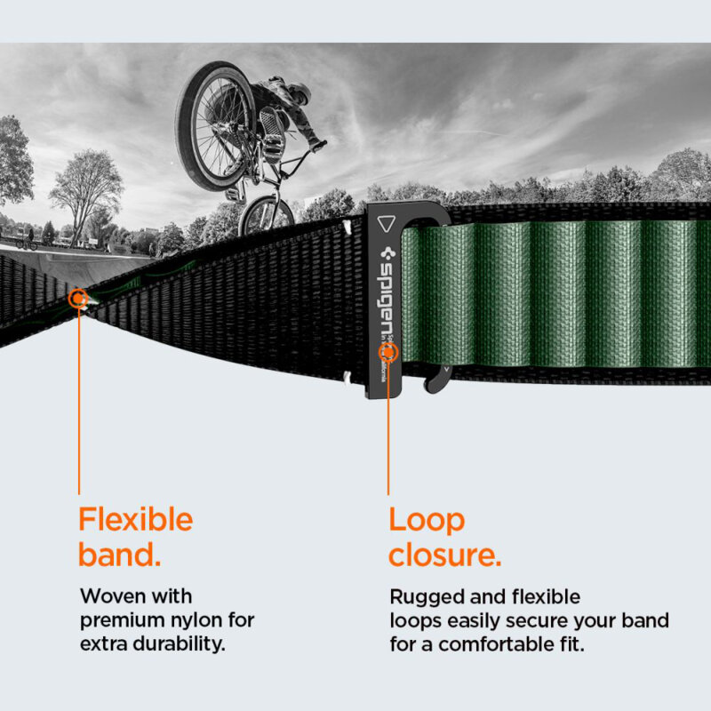 Curea Apple Watch 7 45mm Spigen WBF1, verde