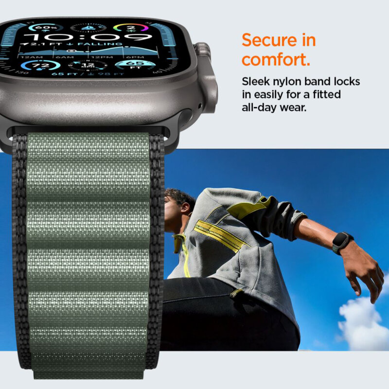 Curea Apple Watch SE 44mm Spigen WBF1, verde