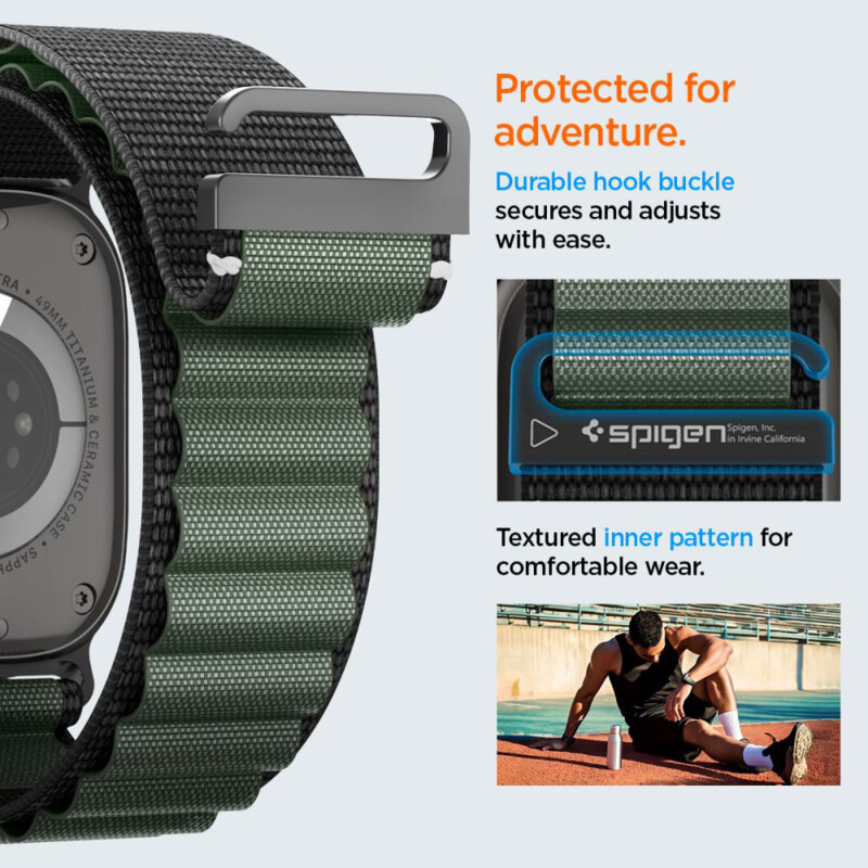 Curea Apple Watch Ultra 2 Spigen WBF1, verde