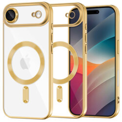 Husa premium iPhone 17 Air Techsuit Luxury Crystal MagSafe, auriu