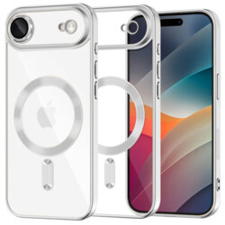 Husa premium iPhone 17 Air Techsuit Luxury Crystal MagSafe, argintiu