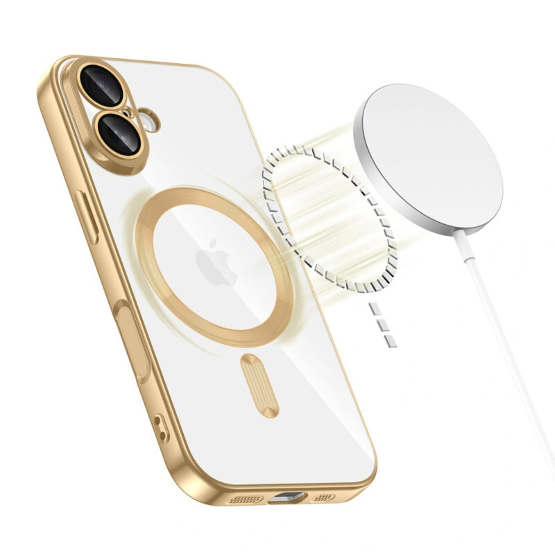 Husa premium iPhone 17 Techsuit Luxury Crystal MagSafe, verde deschis