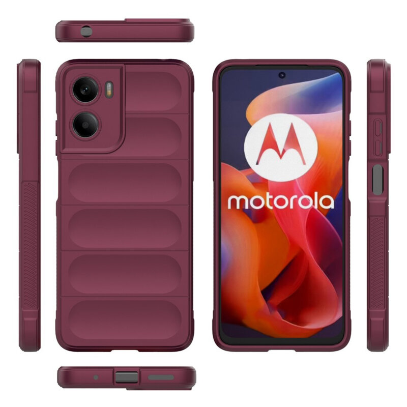 Husa Motorola Moto G05 Techsuit Magic Shield, bordo