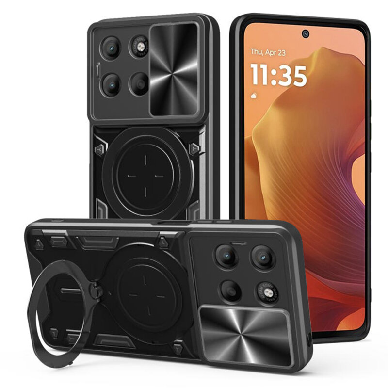 Husa Motorola Moto G15 Power Techsuit CamGuard Pro, negru